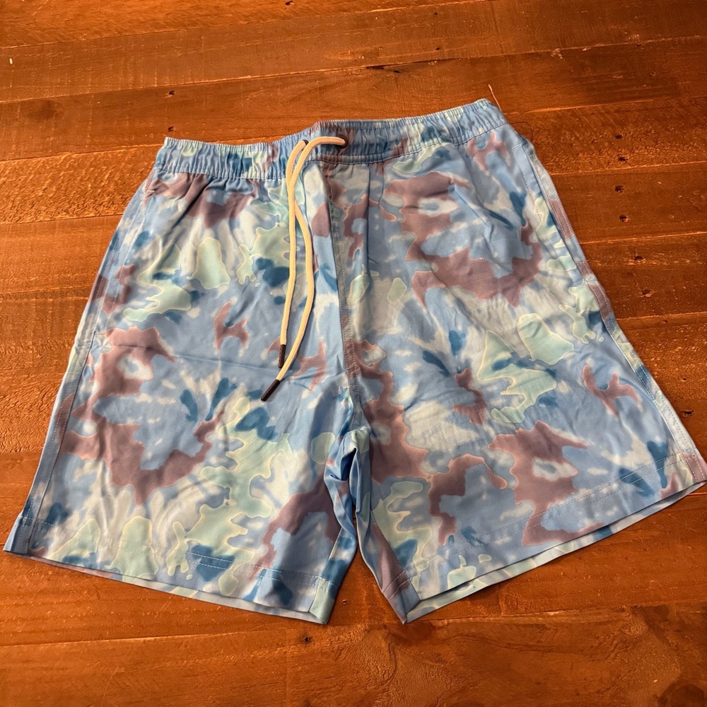 Berkley Jensen Men's Blue and Brown Swim Shorts